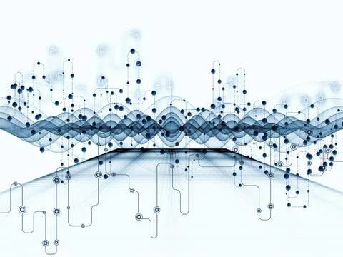 Visualization of Digital Data Transfers Illustrazione stock