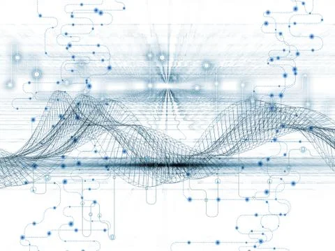 Visualization of Digital Data Transfers Illustrazione stock