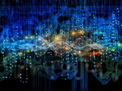 Visualization of Digital Data Transfers 스톡 일러스트