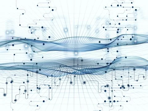 Visualization of Digital Data Transfers Illustrazione stock