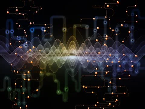Visualization of Digital Data Transfers 스톡 일러스트
