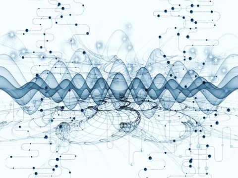 Visualization of Digital Data Transfers Stock Illustration
