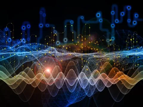 Visualization of Digital Data Transfers Gratis stockillustratie