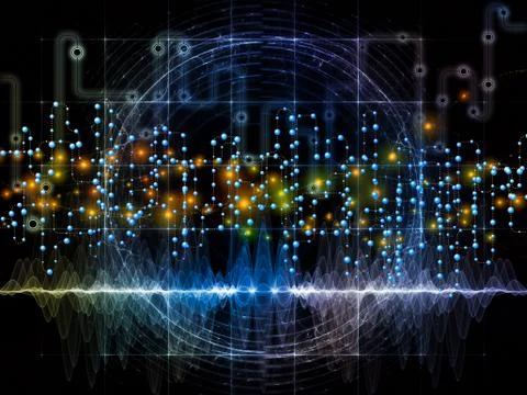 Visualization of Digital Data Transfers 스톡 일러스트
