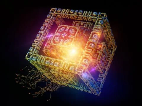 Visualization of Digital Design Element Stock Illustration