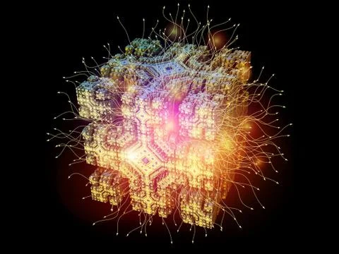 Visualization of Digital Design Element Stock Illustration