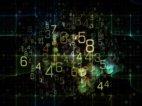 Visualization of Digital Grid Stock Illustration