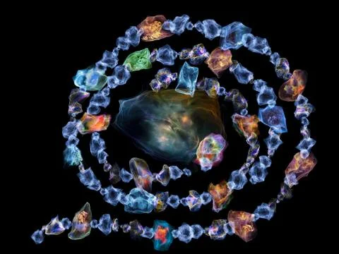 Visualization of Digital Jewels Stock Illustration