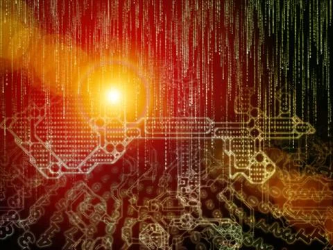 Visualization of Digital Key Code イラスト素材