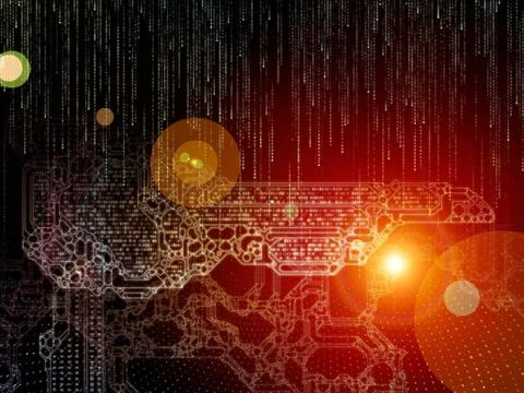 Visualization of Digital Key Code Stock-Illustration