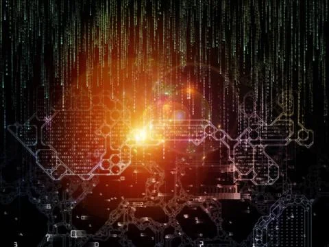 Visualization of Digital Key Code 스톡 일러스트