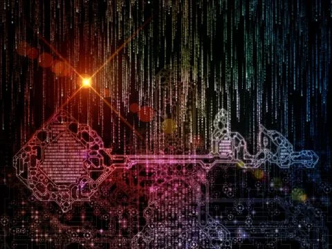 Visualization of Digital Key Code 스톡 일러스트