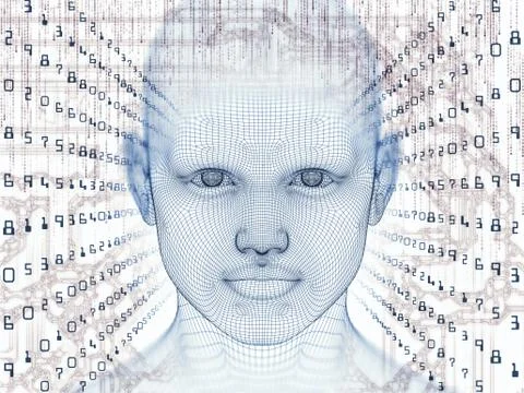 Visualization of the Digital Mind Illustrazione stock