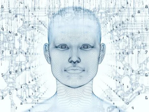Visualization of the Digital Mind Stock Illustration