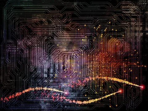 Visualization of Digital Network Illustrazione stock