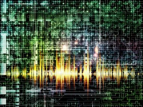 Visualization of Digital Network Stock Illustration