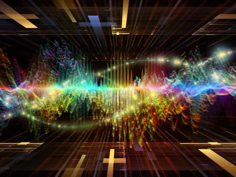 Visualization of Digital Oscillation 스톡 일러스트