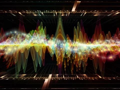 Visualization of Digital Oscillation 스톡 일러스트
