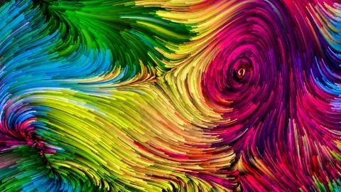 Visualization of Digital Paint Stock Illustration