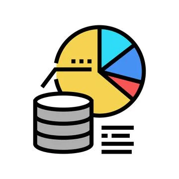 Visualization digital processing color icon vector illustration Illustrazione stock
