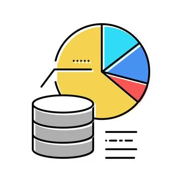Visualization digital processing color icon vector illustration Stock Illustration