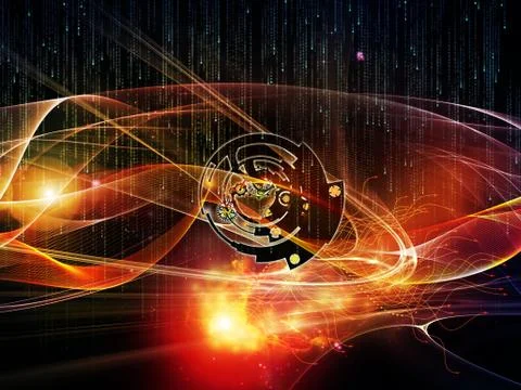 Visualization of Digital Processing Illustrazione stock