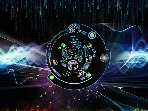 Visualization of Digital Processing Illustrazione stock