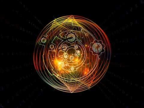 Visualization of Digital Processing 스톡 일러스트