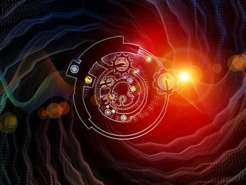 Visualization of Digital Processing 스톡 일러스트