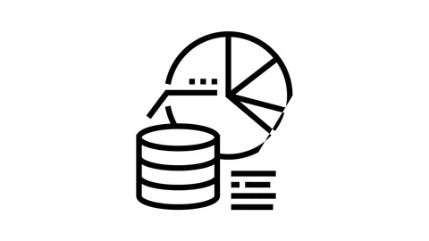 Visualization digital processing line icon animation Stock Footage 164278644