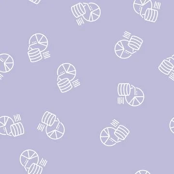 Visualization digital processing line seamless pattern Stock Illustration