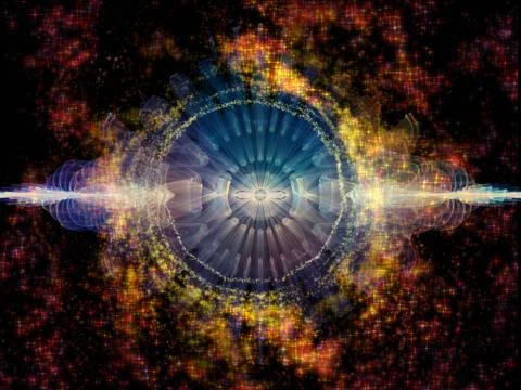 Visualization of Digital Radial Oscillation 스톡 일러스트