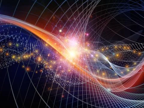 Visualization of Digital World 스톡 일러스트