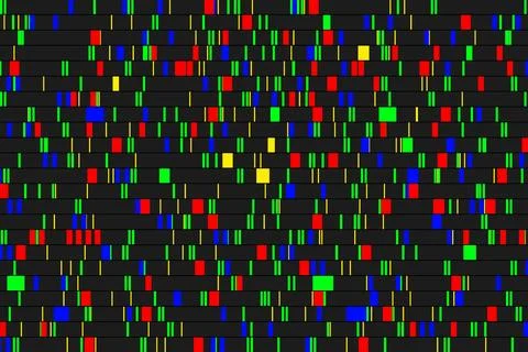 Visualization of DNA sequencing. Researches in genetics 写真素材