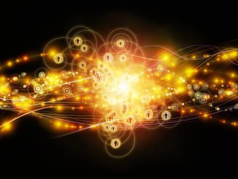 Visualization of Dynamic Network Stock Illustration