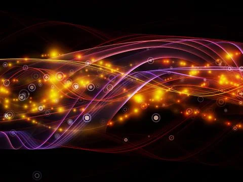 Visualization of Dynamic Network 스톡 일러스트