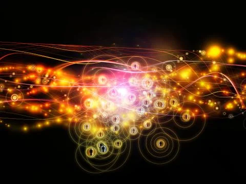 Visualization of Dynamic Network 스톡 일러스트