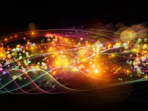 Visualization of Dynamic Waves Stock Illustration