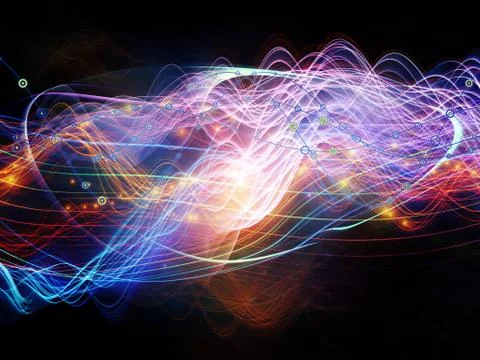 Visualization of Dynamic Waves Illustrazione stock