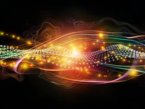 Visualization of Dynamic Waves Stock Illustration