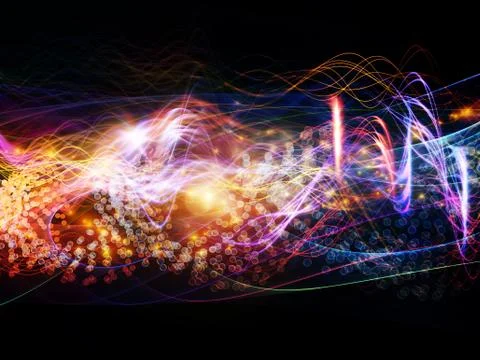 Visualization of Dynamic Waves 스톡 일러스트