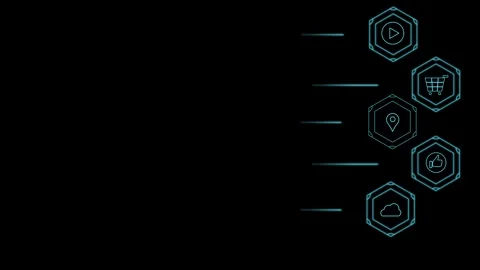 A visualization element. The Column of Symbols of consuming themes receive rays Stock Footage 251888122