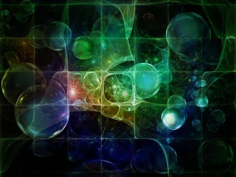 Visualization of Elementary Particles Illustrazione stock
