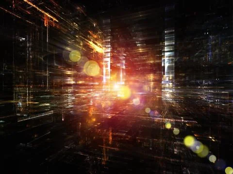 Visualization of Fractal Dimensions Stock Illustration