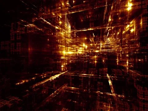 Visualization of Fractal Dimensions Illustrazione stock