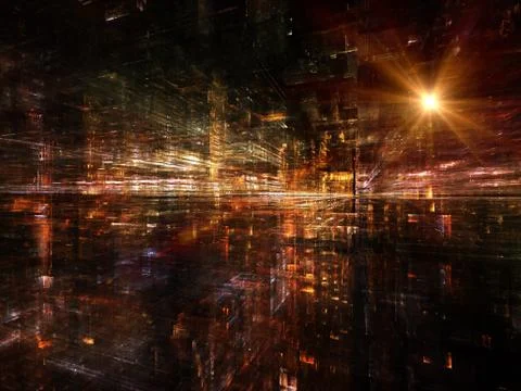 Visualization of Fractal Dimensions Stock Illustration