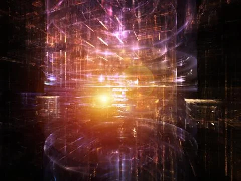 Visualization of Fractal Dimensions Illustrazione stock