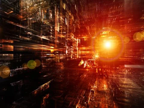 Visualization of Fractal Dimensions Stock Illustration