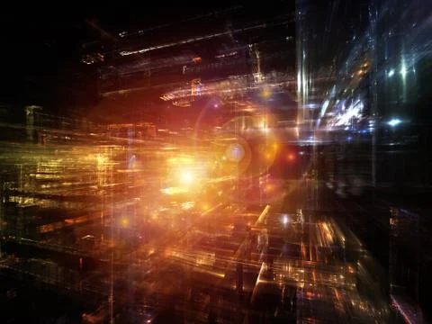 Visualization of Fractal Dimensions Stock Illustration