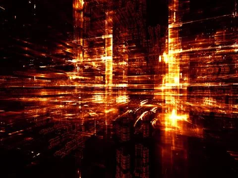 Visualization of Fractal Dimensions Stock Illustration